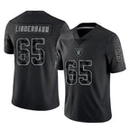 Kooe LV.Raiders #65 Tyler Linderbaum Player Black Reflective Limited Game Stitched Jerseys