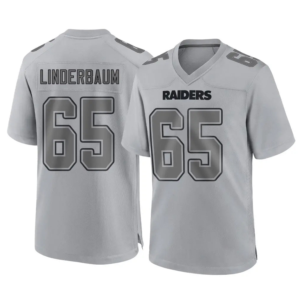 Kooe LV.Raiders #65 Tyler Linderbaum Player Gray Atmosphere Fashion Limited Game Stitched Jerseys