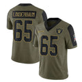 Kooe LV.Raiders #65 Tyler Linderbaum Player Olive Salute To Service Limited Game Stitched Jerseys
