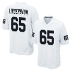 Kooe LV.Raiders #65 Tyler Linderbaum Player White Home Game Stitched Jerseys