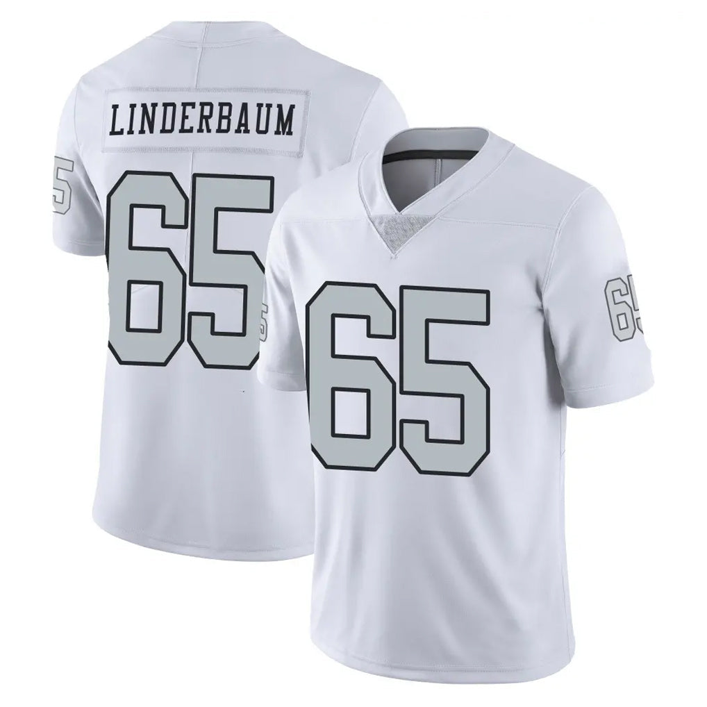 Kooe LV.Raiders #65 Tyler Linderbaum Player White Limited Color Rush Home Game Stitched Jerseys
