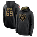 Kooe LV.Raiders #69 Adam Butler Player Black Salute to Service Hoodies Limited Game Stitched Jerseys