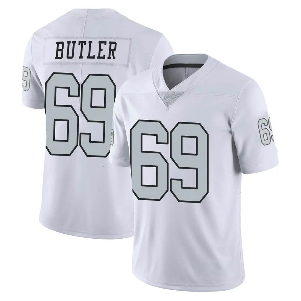 Kooe LV.Raiders #69 Adam Butler Player White Limited Color Rush Home Game Stitched Jerseys