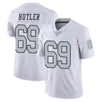 Kooe LV.Raiders #69 Adam Butler Player White Limited Color Rush Home Game Stitched Jerseys