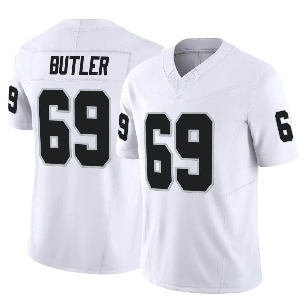 Kooe LV.Raiders #69 Adam Butler Player White Limited Vapor F.U.S.E. Home Game Stitched Jerseys