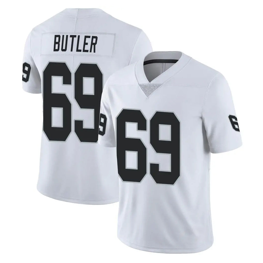 Kooe LV.Raiders #69 Adam Butler Player White Limited Vapor Untouchable Home Game Stitched Jerseys