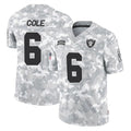Kooe LV.Raiders #6 A.J. Cole Player Arctic Camo Salute To Service Limited Game Stitched Jerseys