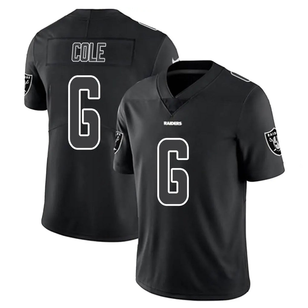 Kooe LV.Raiders #6 A.J. Cole Player Black Limited Black Impact Home Game Stitched Jerseys