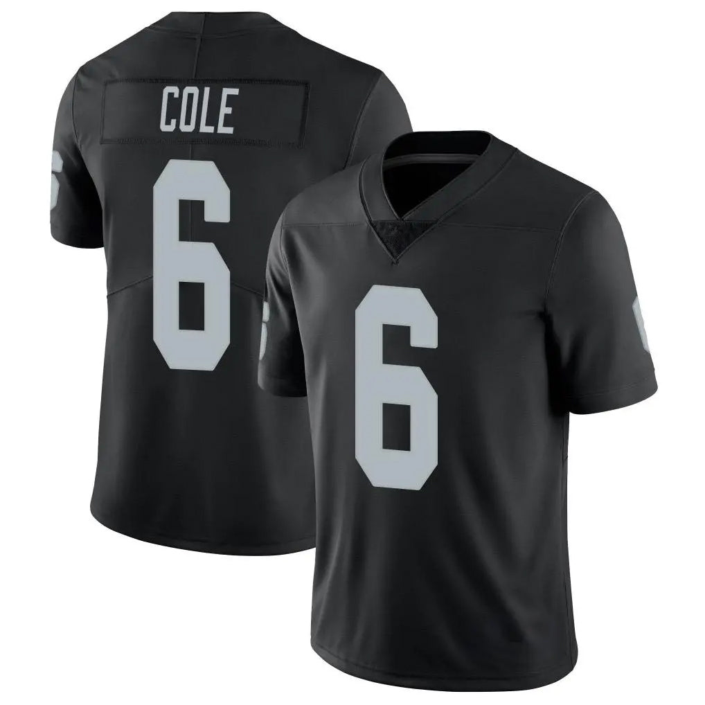 Kooe LV.Raiders #6 A.J. Cole Player Black Limited Vapor Untouchable Home Game Stitched Jerseys
