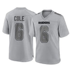 Kooe LV.Raiders #6 A.J. Cole Player Gray Atmosphere Fashion Limited Game Stitched Jerseys