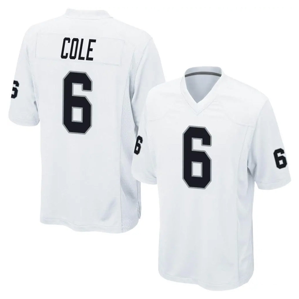 Kooe LV.Raiders #6 A.J. Cole Player White Home Game Stitched Jerseys