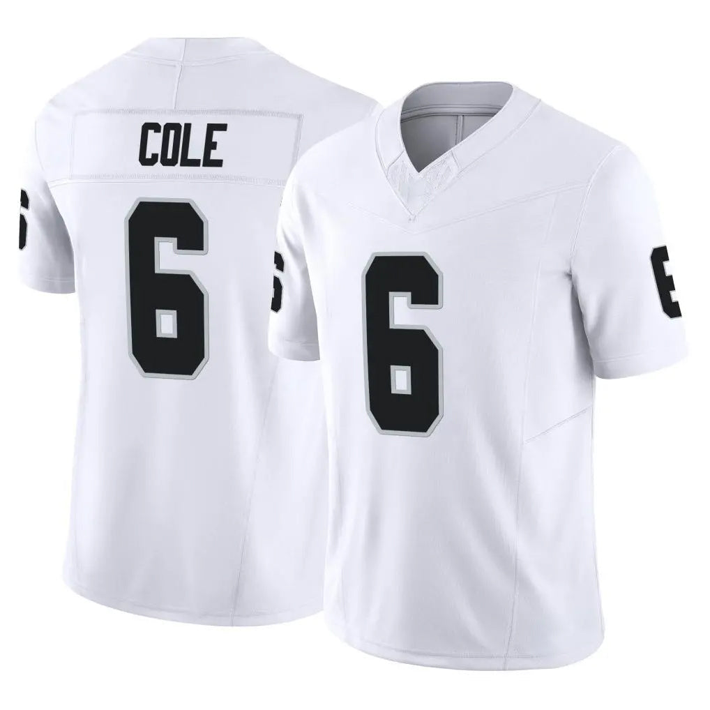Kooe LV.Raiders #6 A.J. Cole Player White Limited Vapor F.U.S.E. Home Game Stitched Jerseys