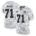 Kooe LV.Raiders #71 DJ Glaze Player Arctic Camo Salute To Service Limited Game Stitched Jerseys