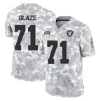 Kooe LV.Raiders #71 DJ Glaze Player Arctic Camo Salute To Service Limited Game Stitched Jerseys