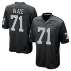 Kooe LV.Raiders #71 DJ Glaze Player Black Home Game Stitched Jerseys
