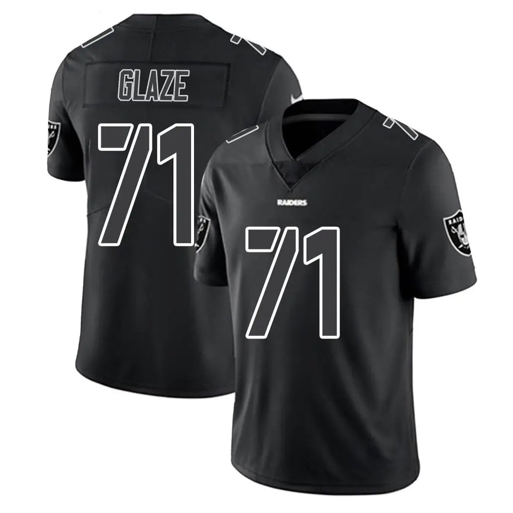 Kooe LV.Raiders #71 DJ Glaze Player Black Limited Black Impact Home Game Stitched Jerseys