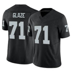 Kooe LV.Raiders #71 DJ Glaze Player Black Limited Vapor F.U.S.E. Home Game Stitched Jerseys