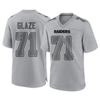 Kooe LV.Raiders #71 DJ Glaze Player Gray Atmosphere Fashion Limited Game Stitched Jerseys
