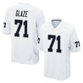 Kooe LV.Raiders #71 DJ Glaze Player White Home Game Stitched Jerseys