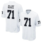 Kooe LV.Raiders #71 DJ Glaze Player White Home Game Stitched Jerseys