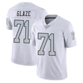 Kooe LV.Raiders #71 DJ Glaze Player White Limited Color Rush Home Game Stitched Jerseys