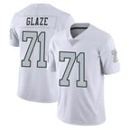 Kooe LV.Raiders #71 DJ Glaze Player White Limited Color Rush Home Game Stitched Jerseys