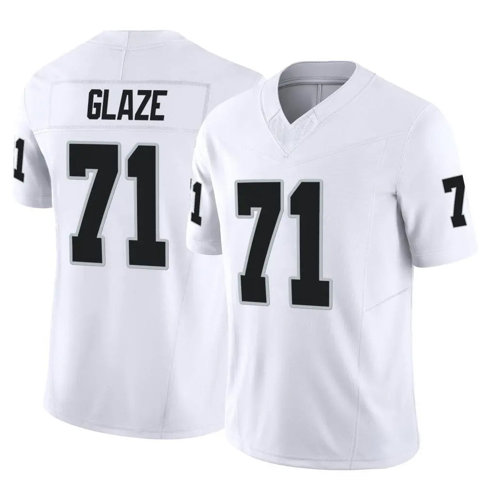 Kooe LV.Raiders #71 DJ Glaze Player White Limited Vapor F.U.S.E. Home Game Stitched Jerseys