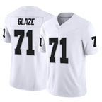 Kooe LV.Raiders #71 DJ Glaze Player White Limited Vapor F.U.S.E. Home Game Stitched Jerseys