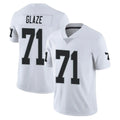 Kooe LV.Raiders #71 DJ Glaze Player White Limited Vapor Untouchable Home Game Stitched Jerseys