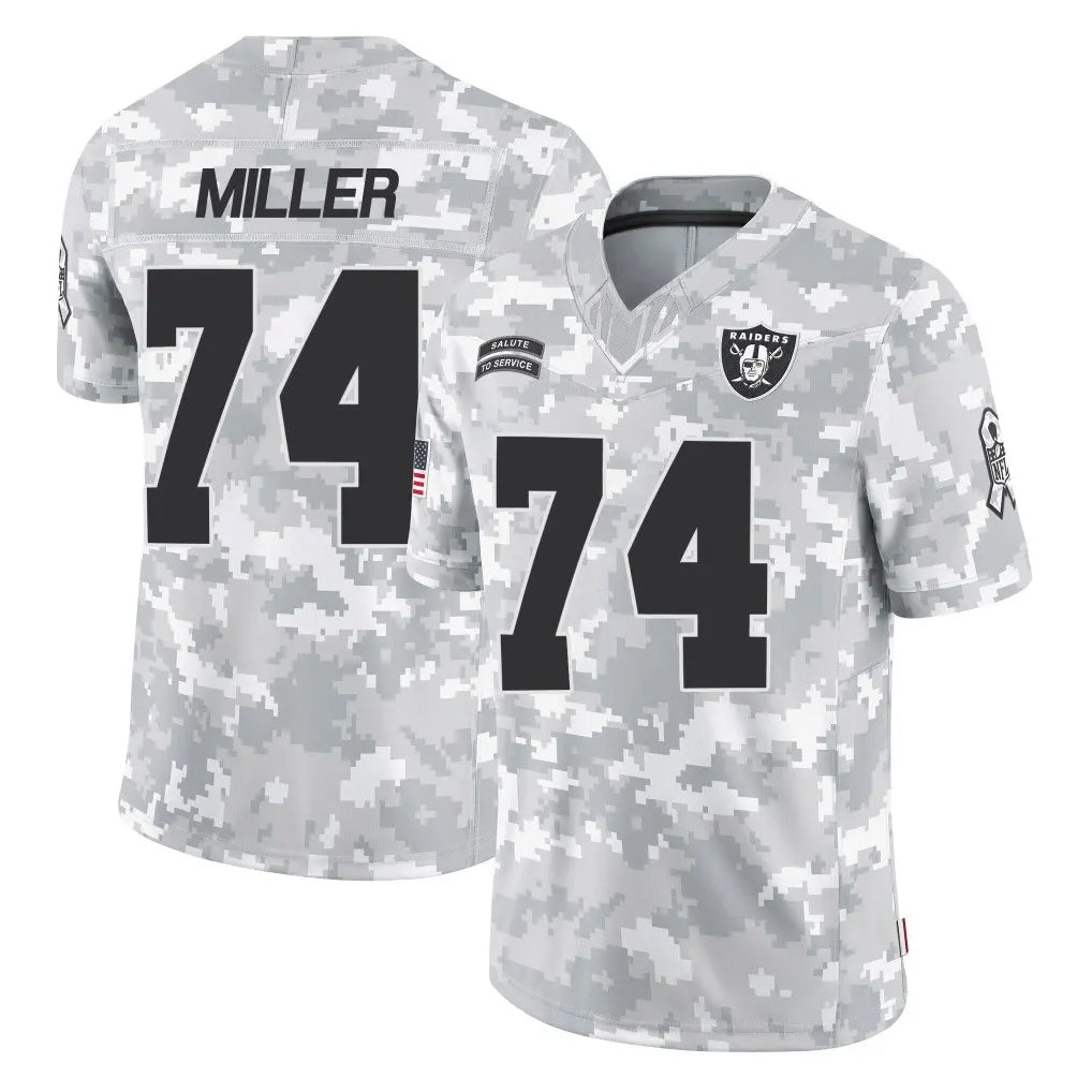Kooe LV.Raiders #74 Kolton Miller Player Arctic Camo Salute To Service Limited Game Stitched Jerseys