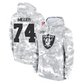 Kooe LV.Raiders #74 Kolton Miller Player Arctic Camo Salute to Service Hoodies Limited Game Stitched Jerseys