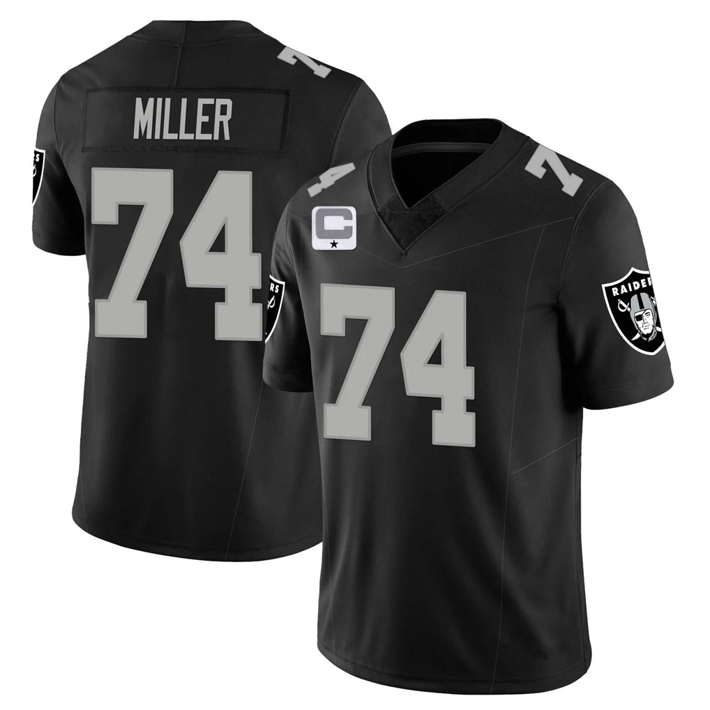 Kooe LV.Raiders #74 Kolton Miller Player Black Vapor Limited Home Game Stitched Jerseys