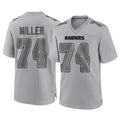 Kooe LV.Raiders #74 Kolton Miller Player Gray Atmosphere Fashion Limited Game Stitched Jerseys