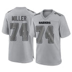 Kooe LV.Raiders #74 Kolton Miller Player Gray Atmosphere Fashion Limited Game Stitched Jerseys