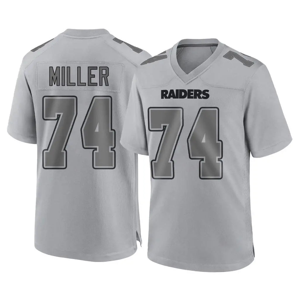Kooe LV.Raiders #74 Kolton Miller Player Gray Atmosphere Fashion Limited Game Stitched Jerseys