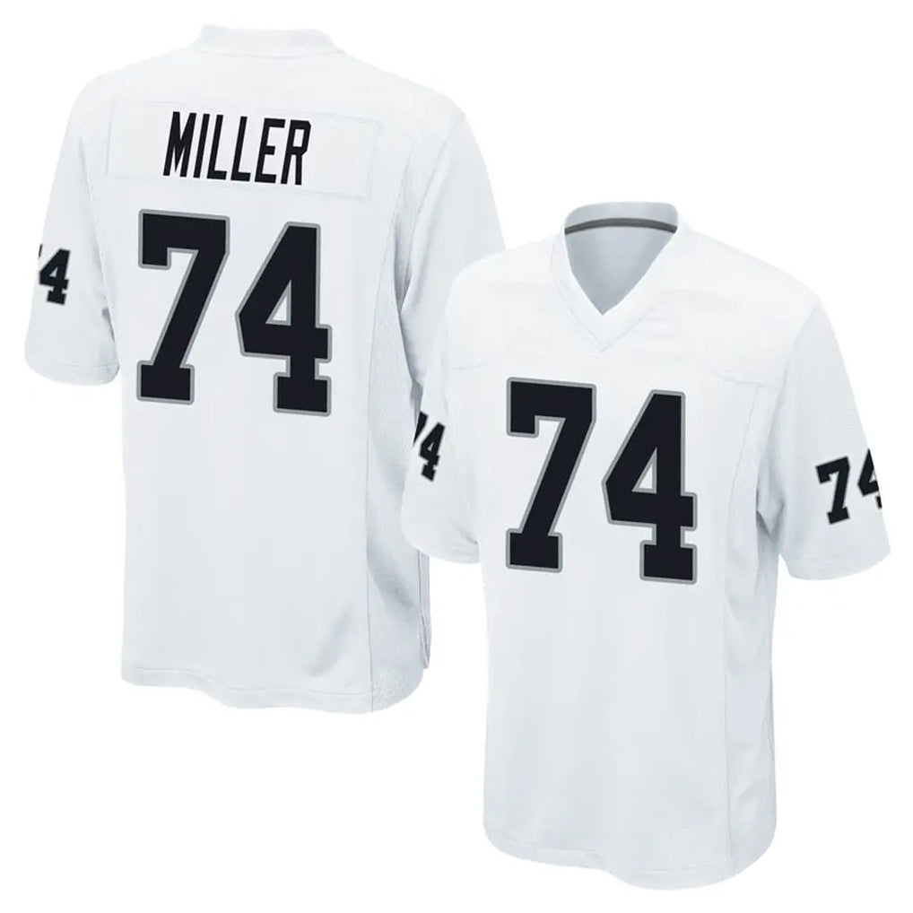 Kooe LV.Raiders #74 Kolton Miller Player White Home Game Stitched Jerseys