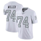 Kooe LV.Raiders #74 Kolton Miller Player White Limited Color Rush Home Game Stitched Jerseys