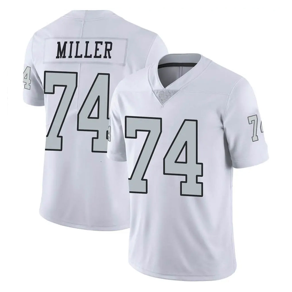 Kooe LV.Raiders #74 Kolton Miller Player White Limited Color Rush Home Game Stitched Jerseys