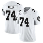 Kooe LV.Raiders #74 Kolton Miller Player White Vapor Limited Elite Home Game Stitched Jerseys