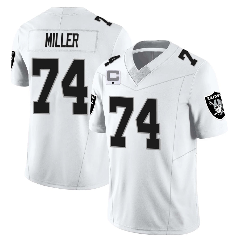 Kooe LV.Raiders #74 Kolton Miller Player White Vapor Limited Elite Home Game Stitched Jerseys