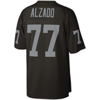 Kooe LV.Raiders #77 Lyle Alzado Mitchell & Ness Black Legacy Replica Stitched Puhic  Jersey