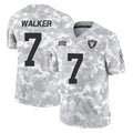 Kooe LV.Raiders #7 Quay Walker Player Arctic Camo Salute To Service Limited Game Stitched Jerseys