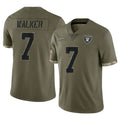 Kooe LV.Raiders #7 Quay Walker Player Olive Salute To Service Limited Stitched Jerseys