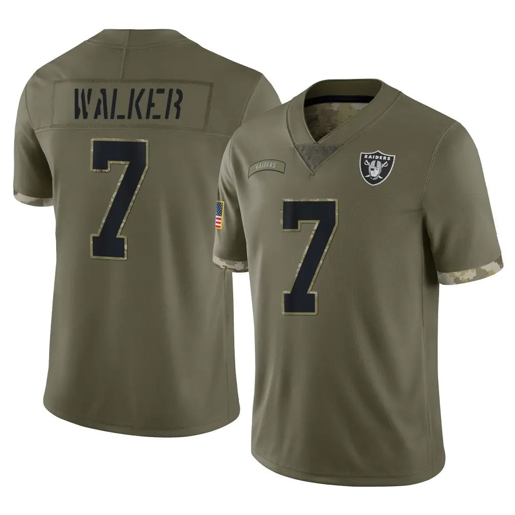 Kooe LV.Raiders #7 Quay Walker Player Olive Salute To Service Limited Stitched Jerseys
