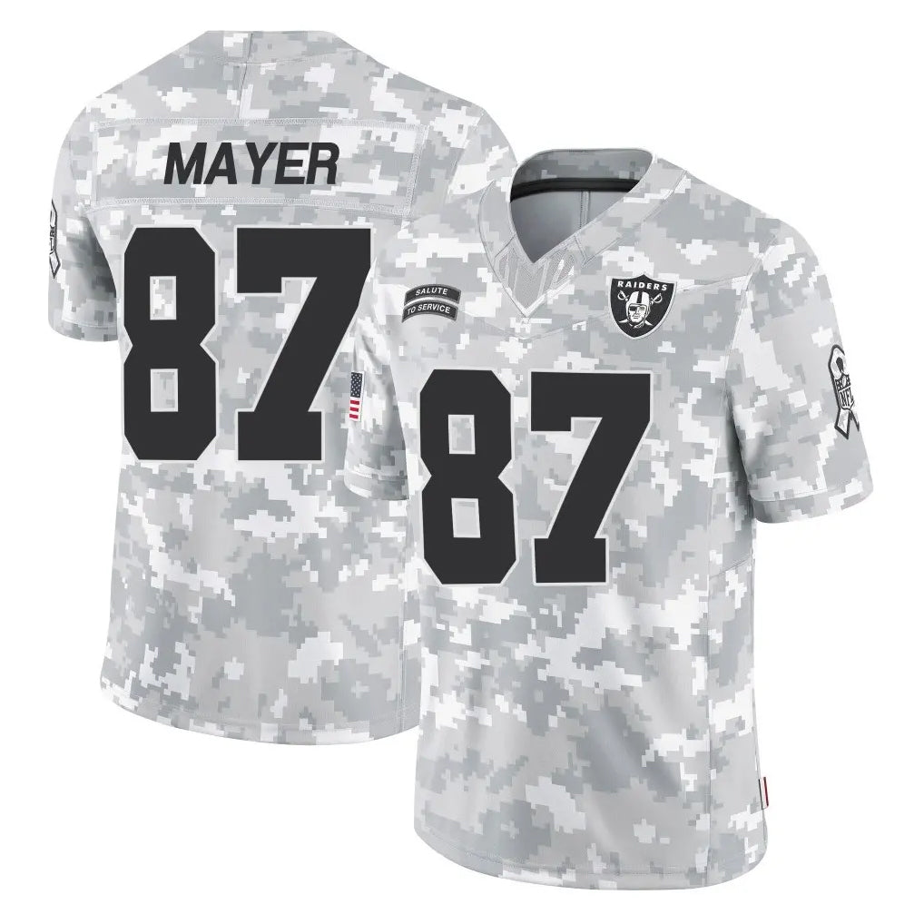 Kooe LV.Raiders #87 Michael Mayer Player Arctic Camo Salute To Service Limited Game Stitched Jerseys