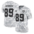 Kooe LV.Raiders #89 Brock Bowers Player Arctic Camo Salute to Service Limited  Stitched Jerseys