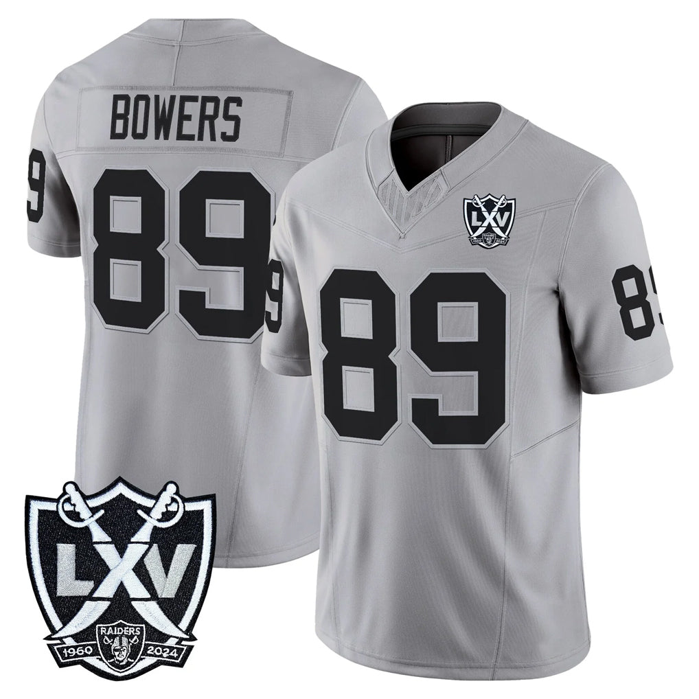 Kooe LV.Raiders #89 Brock Bowers Player Gray 2026 Vapor Limited Home Game Stitched Jerseys