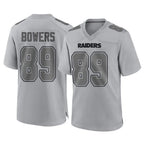 Kooe LV.Raiders #89 Brock Bowers Player Gray Atmosphere Fashion Limited Game Stitched Jerseys