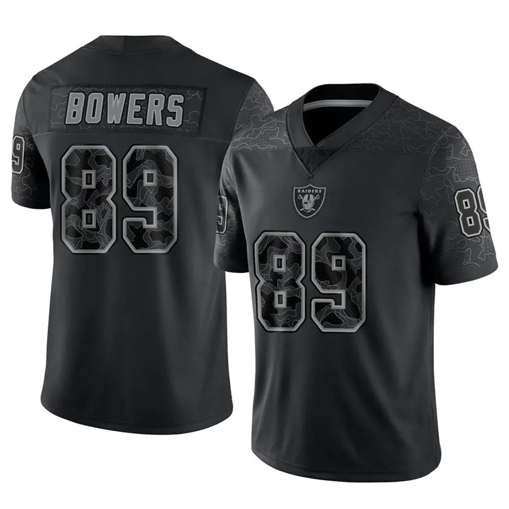 Kooe LV.Raiders #89 Brock Bowers Player RFLCTV Limited Black Stitched Jerseys