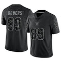 Kooe LV.Raiders #89 Brock Bowers Player RFLCTV Limited Black Stitched Jerseys
